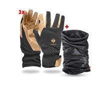 3x montážne zimné rukavice + multifunkčná handričk